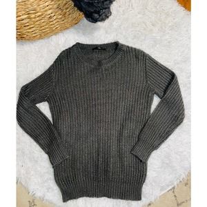 Women’s Knit Sweater Gray small Top